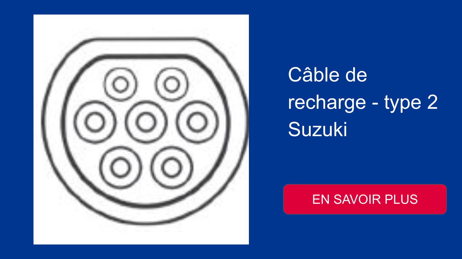 Câble de recharge - type 2 Suzuki